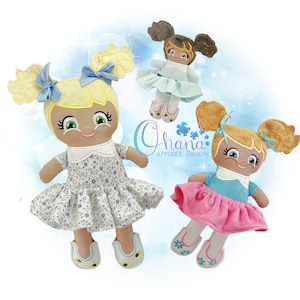Goldilocks Doll Stuffie In The Hoop Machine Embroidery Design
