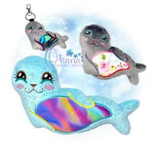 Sara Seal Stuffie In The Hoop Machine Embroidery Design