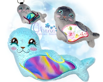 Sara Seal Stuffie In The Hoop Machine Embroidery Design