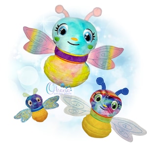 Firefly Stuffie In The Hoop Machine Embroidery Design