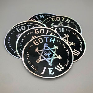 GOTH JEW Holo Sticker - Star of David - Gothic Judaica