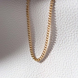 3mm Gold Filled Curb Chain Necklace, Gold Filled Curb Necklace, Gold Filled Curb Link Necklace, Gold Filled Curb Necklace, Gold Curb Chain