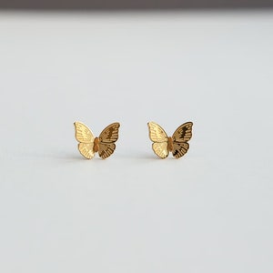 Gold Butterfly Stud Earrings, Gold Butterfly Studs, Butterfly Studs, Butterfly Earrings, Dainty Butterfly Earrings, Dainty Butterfly Studs