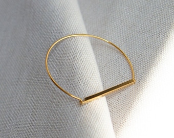Minimalist Dainty Gold Bar Bracelet, Dainty Gold Bar Bangle Bracelet, Skinny Bar Bangle Bracelet, Dainty Bar Bracelet, Thin Bar Bangle