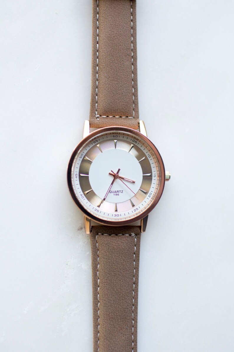 Brown Minimalist Watch Minimalist Watch Unisex Watch Women ...