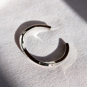 Thick Silver CZ Twist Cuff Bracelet, Bold Twist Cuff Bracelet with CZ Accents, Silver Twist Cuff Bracelet, Thick Twist Cuff Bracelet