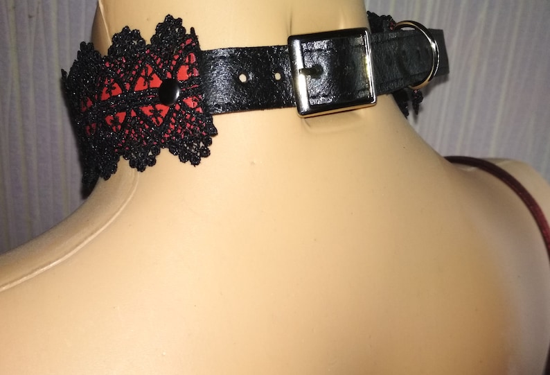 submissive collar Black Red bdsm collar mature Collar BDSM bondage collar O ring choker