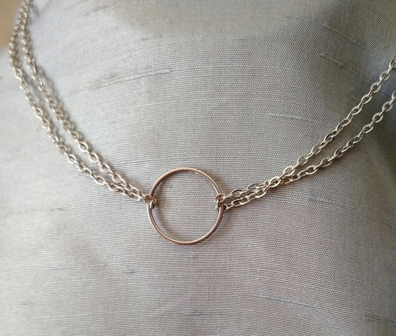 submissive Jewelry Delicate day collar Day Collar bdsm 247 Wear O Ring Choker Necklace