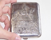 Vintage Cigarette Case. Nickel Plated Steel Cigarette Box. Soviet Cigarette Holder. Retro Business Credit Card Holder. Metal Wallet.