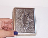Vintage Cigarette Case. Nickel Plated Cigarette Box. Soviet Cigarette Holder. Retro Business Credit Card Holder. Metal Wallet.