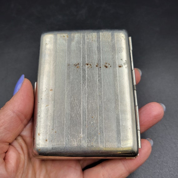 Extra Thin Small Cigarette Case. Vintage Containe… - image 2