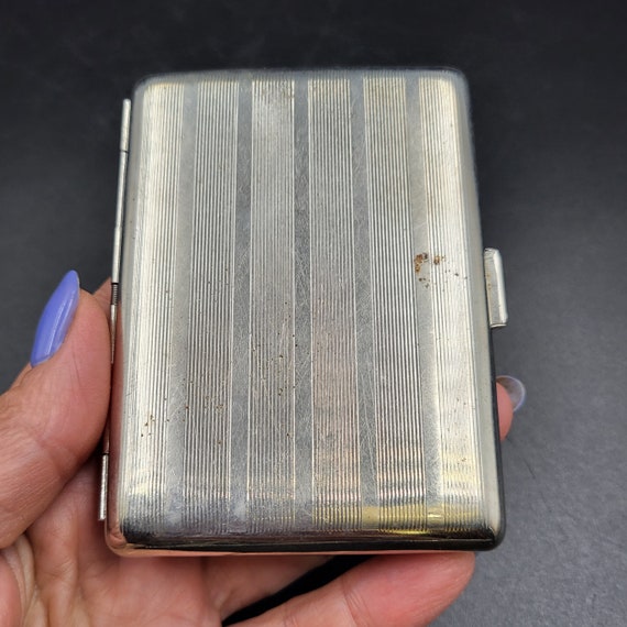Extra Thin Small Cigarette Case. Vintage Containe… - image 1