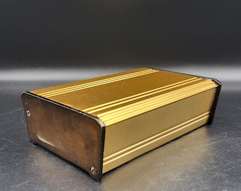 Vintage Stainless Steel Cigarette Box, USSR Trinket Holder