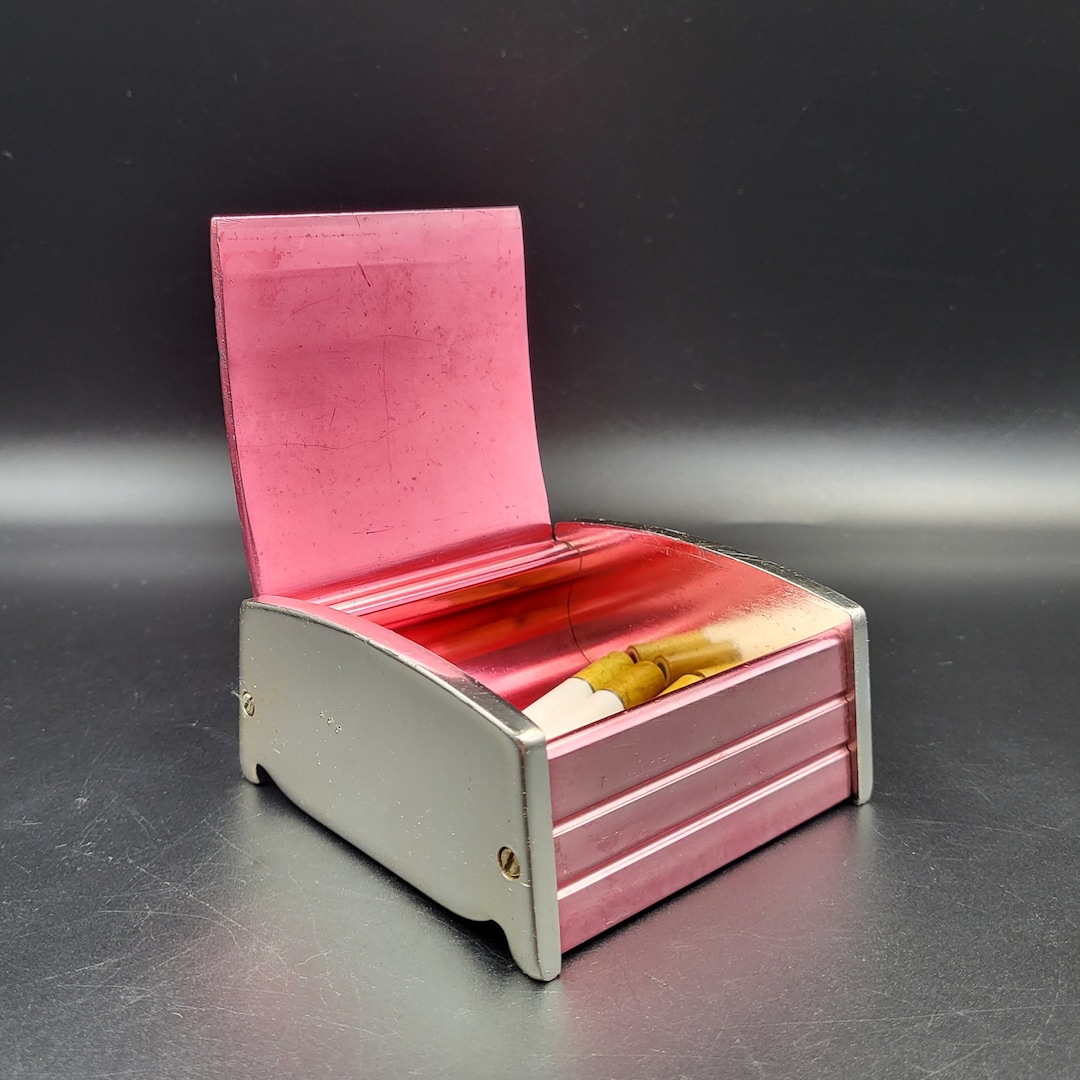 Table Top Cigarette Box. Vintage Cigarette Dispenser. Retro Soviet Box