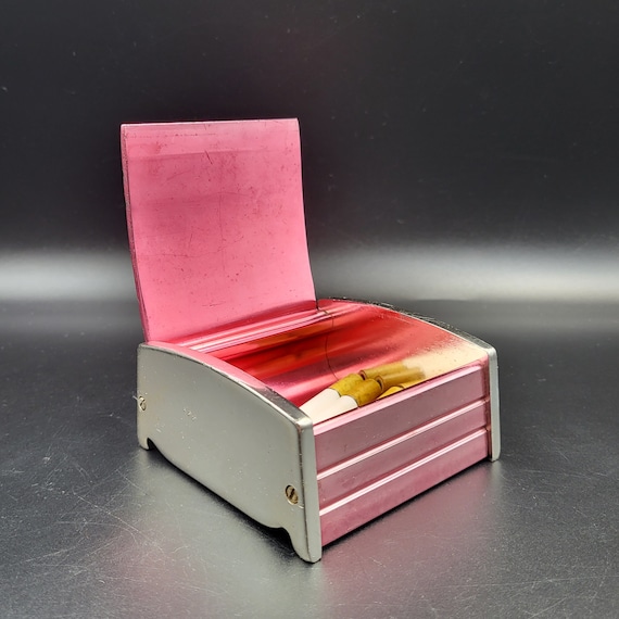 Vintage USSR Stainless Steel Cigarette Box, Saint Petersburg Engraving