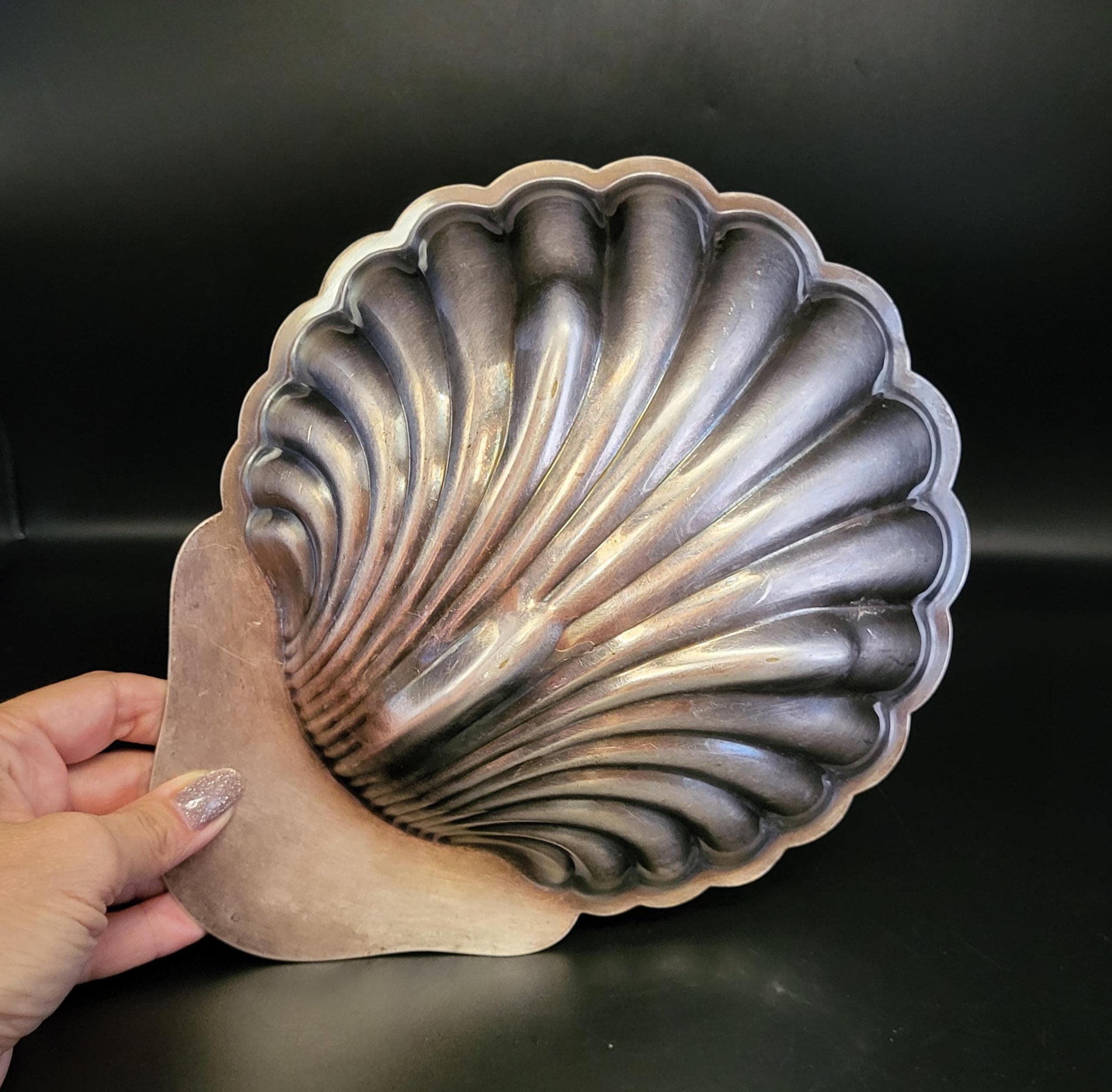 CHRISTOFLE　FLEURON シルバートレイ　シェルプレート Christofle Fleuron Silver Plated Shell Serving Dish - France - Etsy