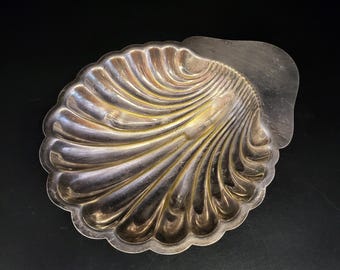 CHRISTOFLE　FLEURON シルバートレイ　シェルプレート Christofle Fleuron Silver Plated Shell Serving Dish - France - Etsy UK