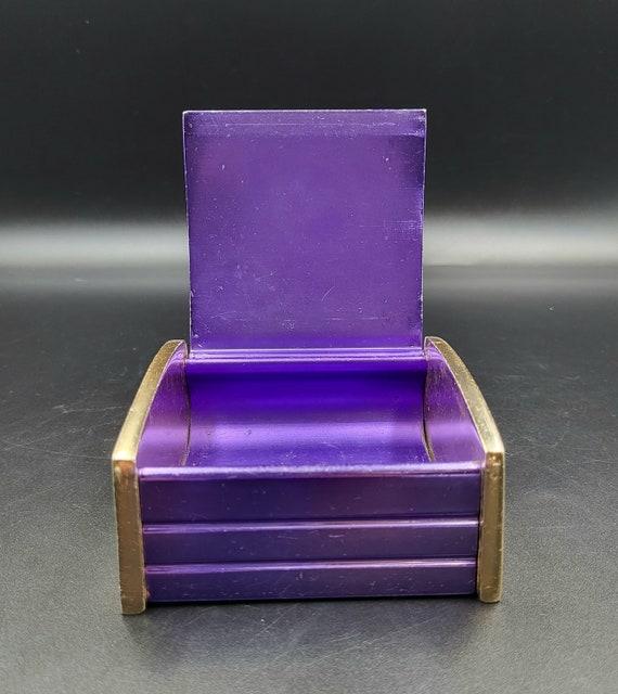 Purple Table Top Cigarette Box. Vintage Cigarette Dis… Gem
