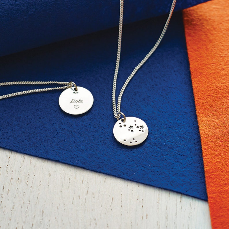 Gold Personalised Zodiac Constellation And Star Necklace-Personalised constellation necklace