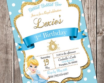 Cinderella Invitation Etsy