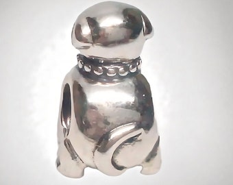 Authentic Genuine PANDORA Sterling Silver Labrador Dog Charm Bead 791379CZ  Discontinued Retired