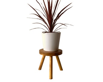 Modern Plant Stand, Three Leg Stool Choose Finish by CW Furniture Indoor Plant Flower Pot Stand Solid Wood Kids Chair