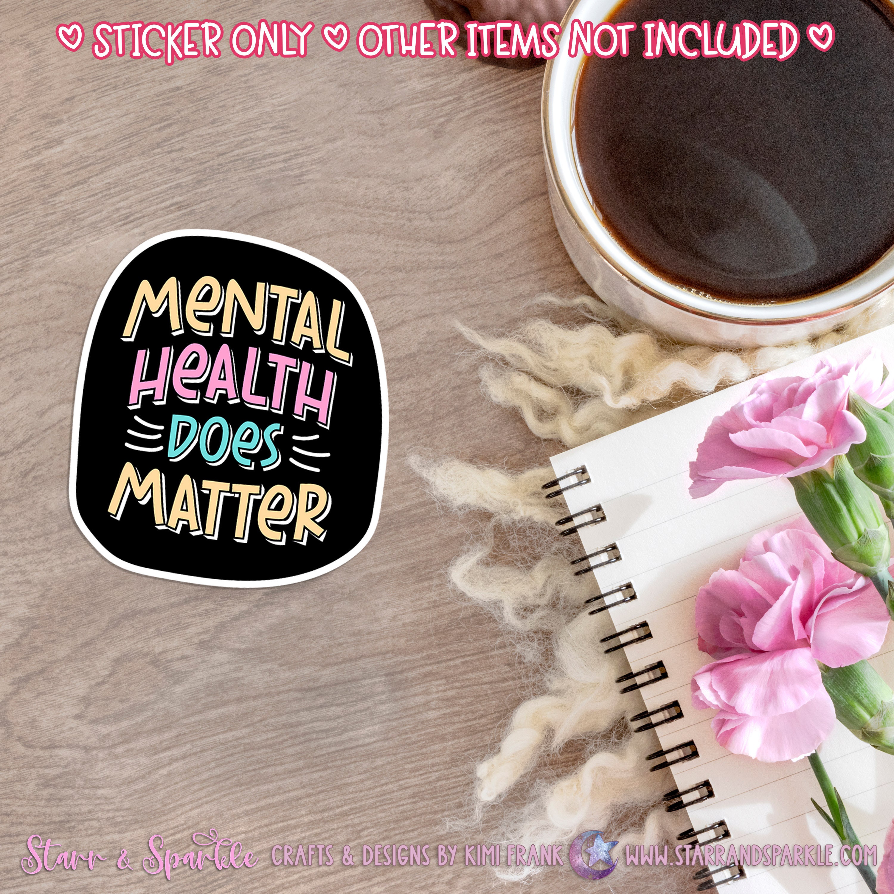 Mental Health Stickers, Vinyl Decals for Laptops, Stickers for Planners ...