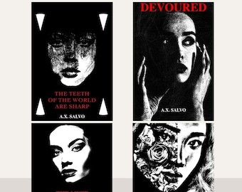 Serie Sombras Hermosas - Poemas y arte oscuros de A.X. Salvo / Paquete de poemarios firmados