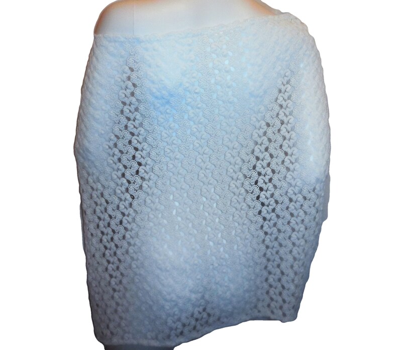 Lace Poncho Asymetrical off shoulder white Summer Style