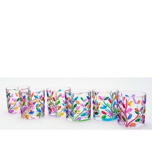 Set of 6 Laurus Tumblers 33 cl – Hand-Painted Crystal, Murano Style