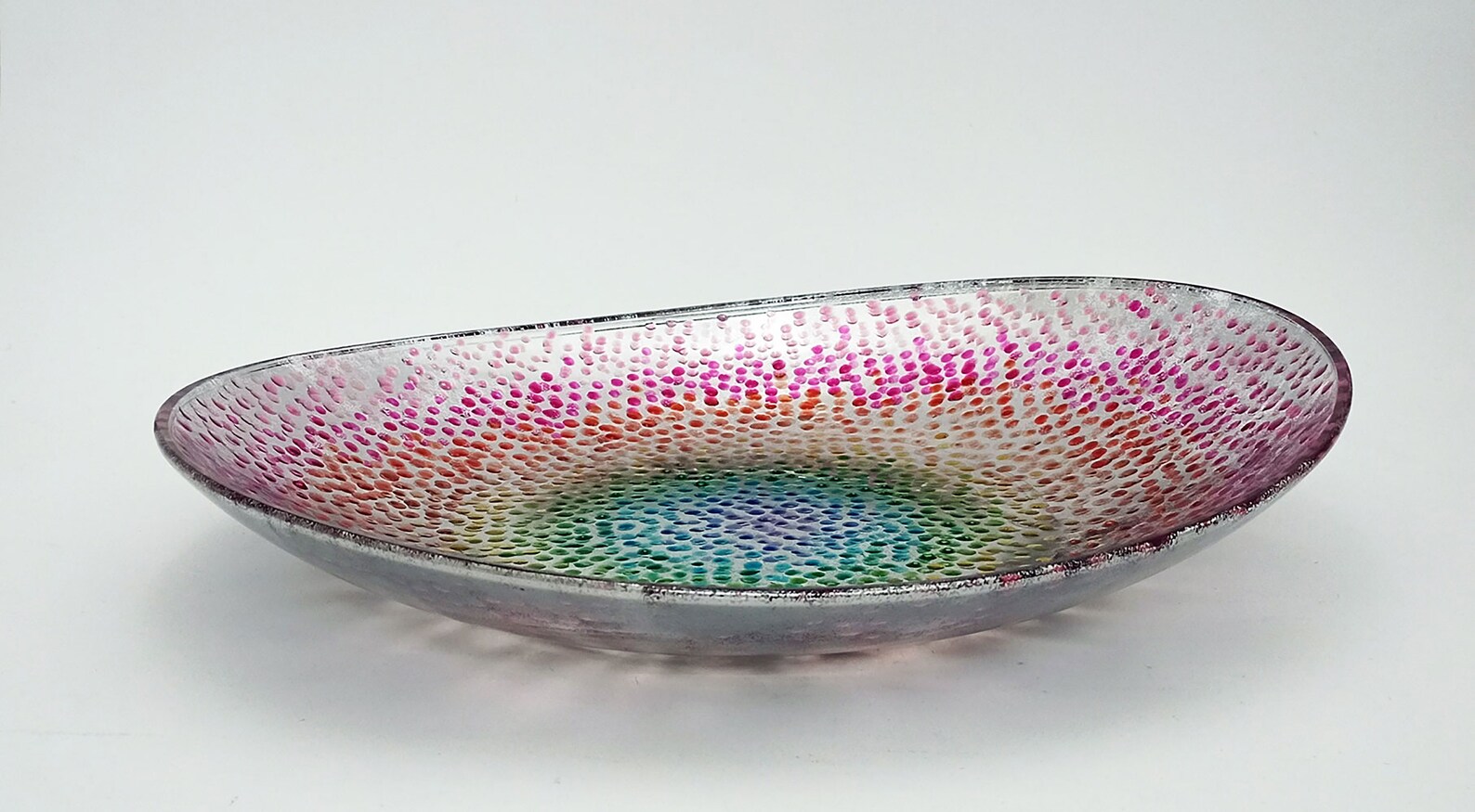 Northern Lights Centerpiece 400 Handpainted Glass Murano Style Etsy