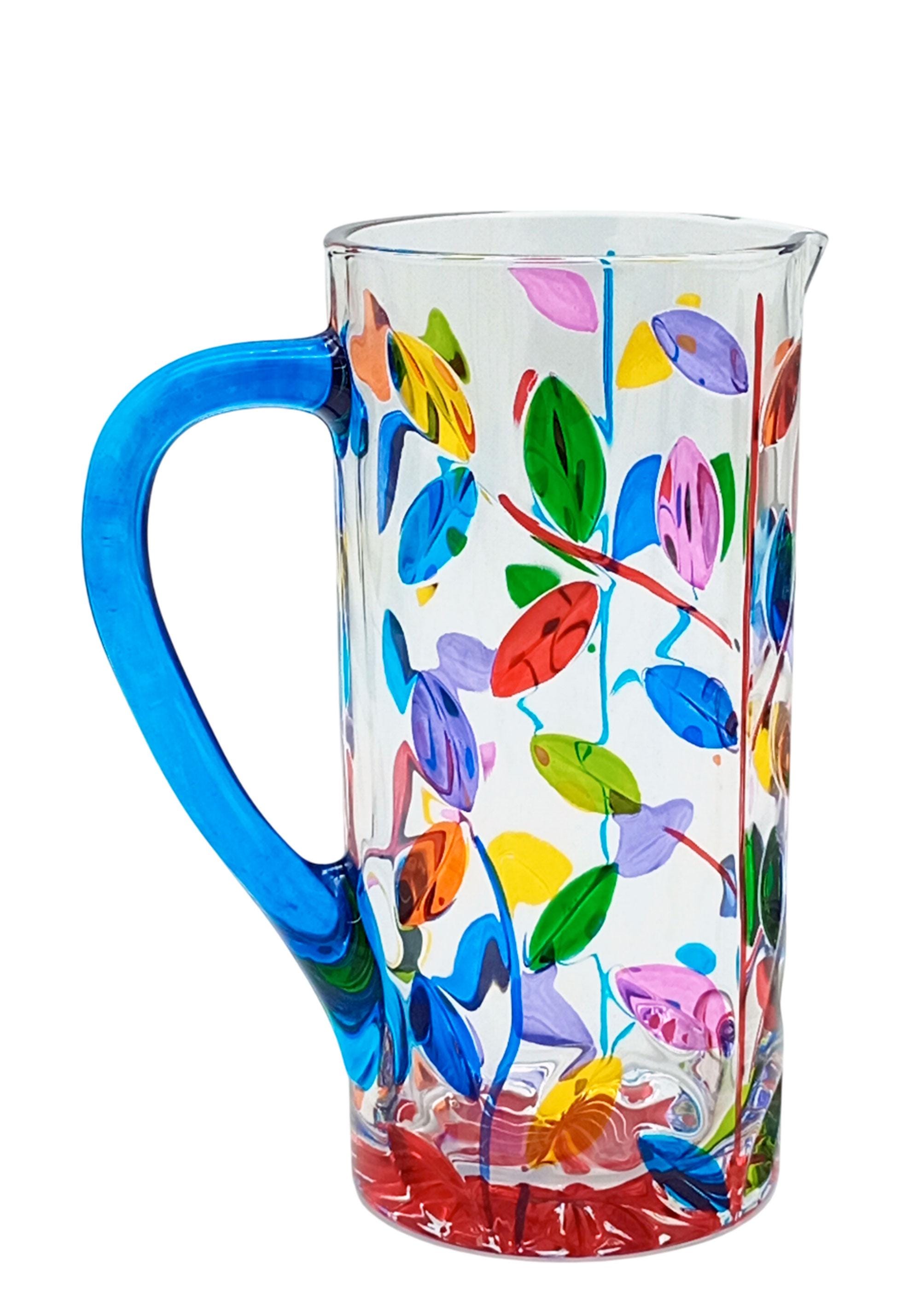 Vase pichet en verre vert d'eau h29cm - Bord de mer | Fabrique de Styles