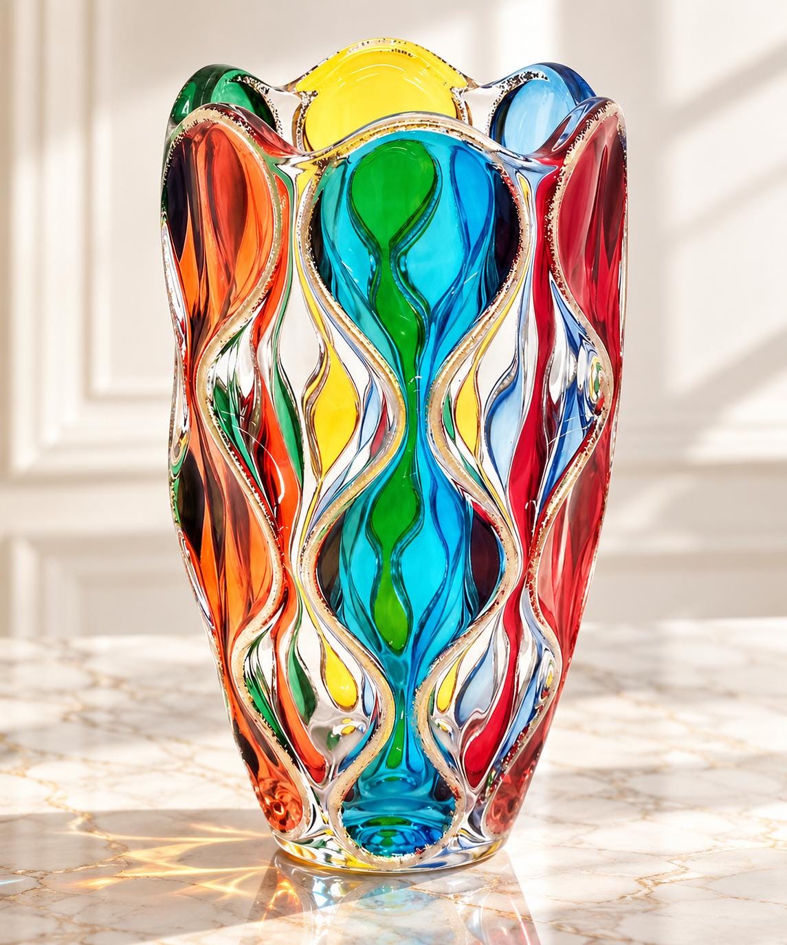 Murano Vase Multicolor - Etsy