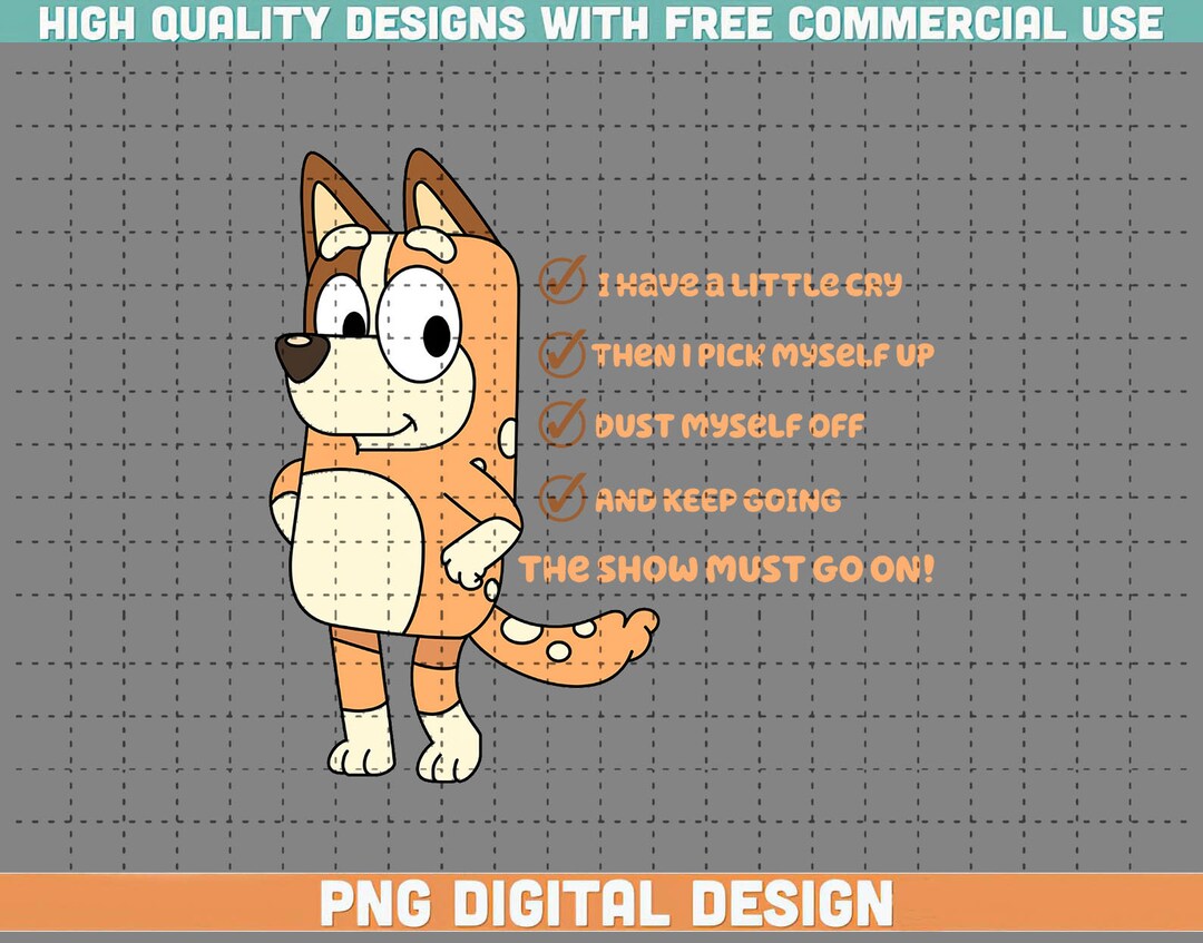 Bluey Chilli's Checklist Mom PNG Bluey Png File Bluey Etsy