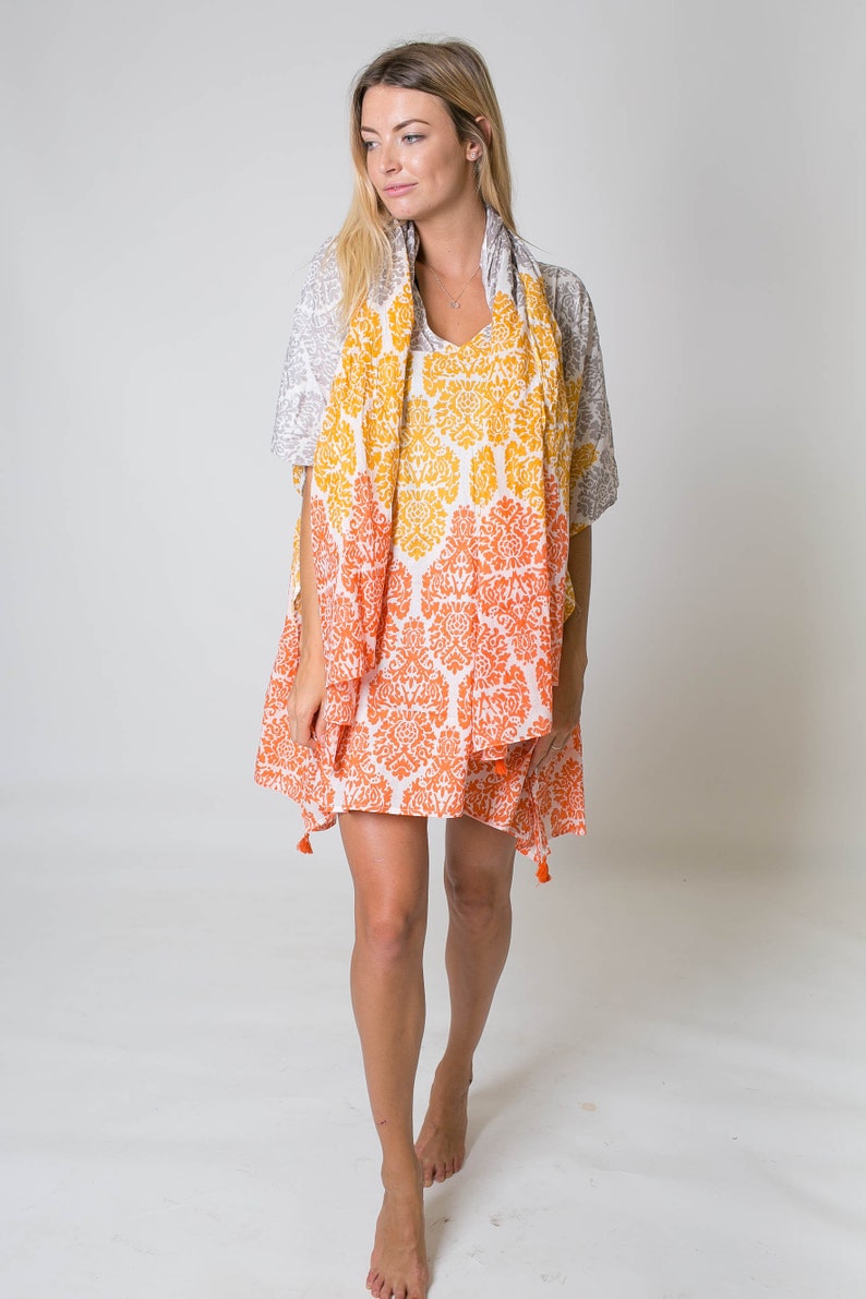 Viscose Cotton Kaftan Designer look short knee length Kaftan Etsy