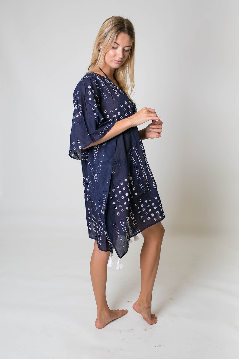 Viscose Cotton Kaftan Designer look short knee length Kaftan Etsy