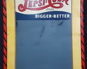 Vintage Large 1940 39 s Drink Pepsi Cola Double Dot Bigger Better Chalkboard Metal Sign