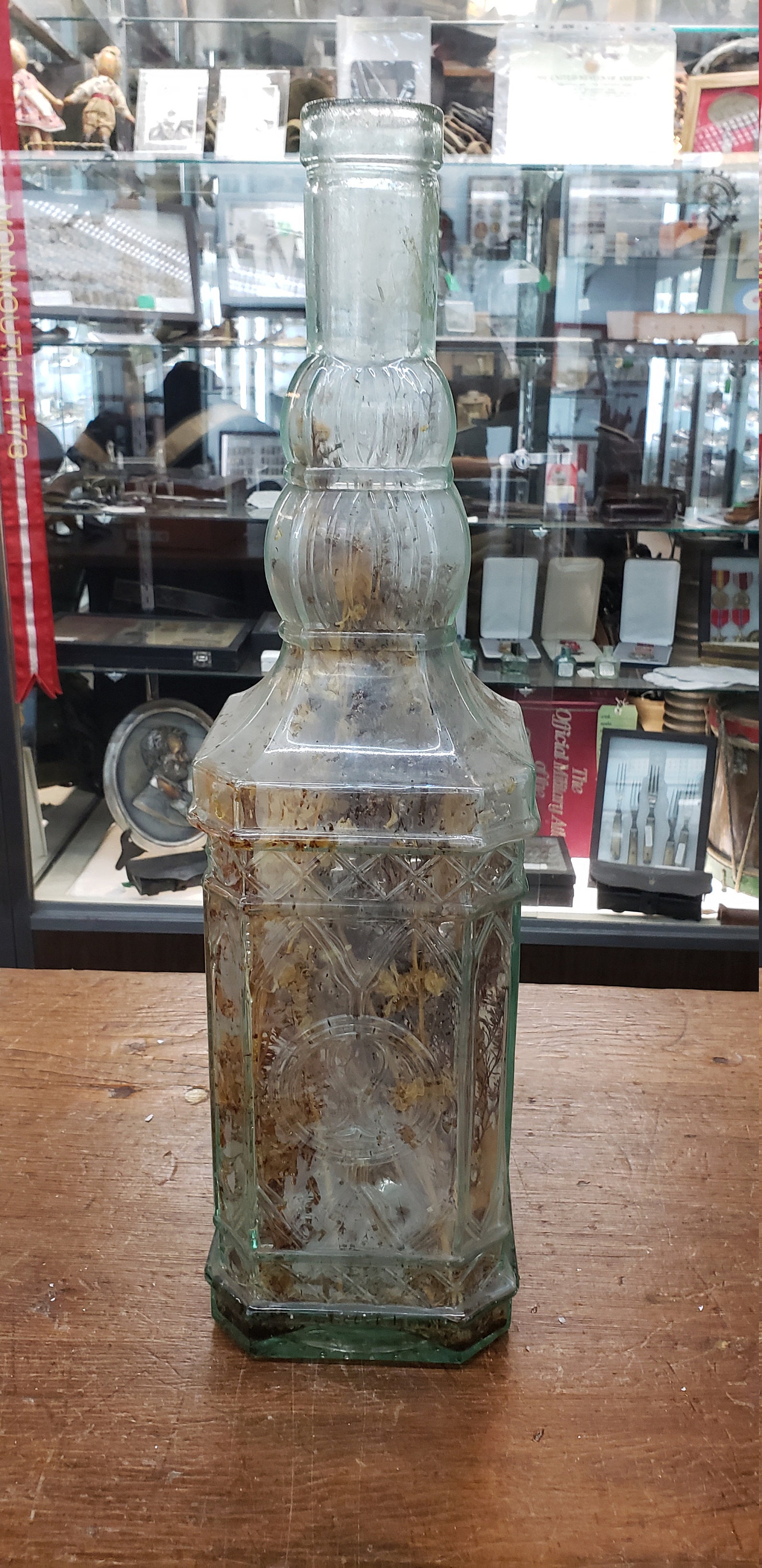 Large Vintage Italian Olive Oil Bottle With Brass Spout Etsy
