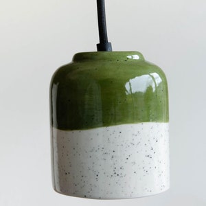 Pendant lamp - speckles forest - handmade - ceramic