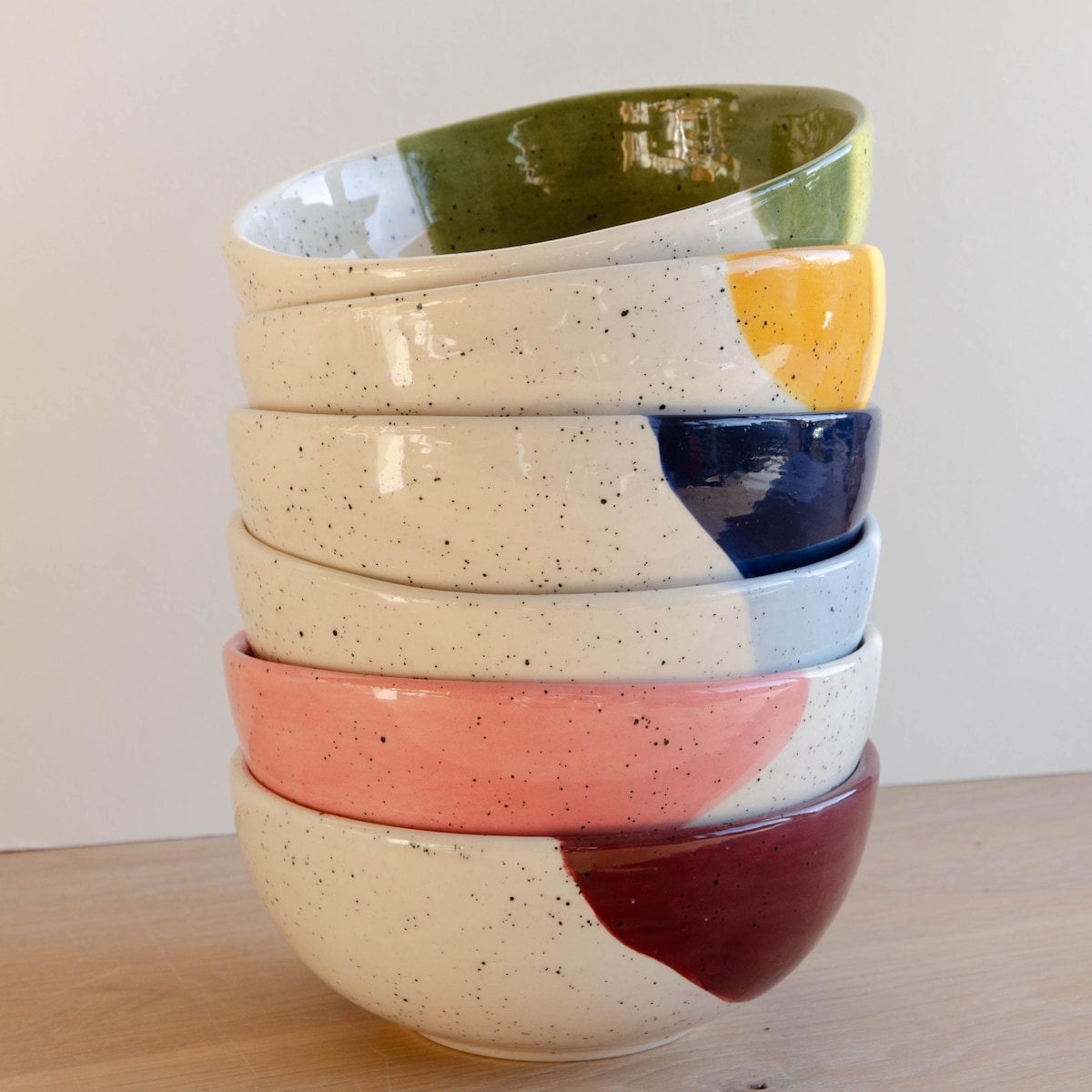 Ceramic Bowls in Blush and Berry