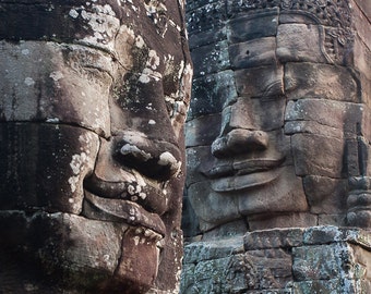Nature photography, Fine Art Print,Wall Art,Travel Photography, Stone face,Buddhist temple,Maadat,Angkor,Cambodia,4x6,8x12,12x18,16x24,20x30