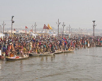 Street Photography,Fine Art Print,India,Wall Art, Kumbh Mela,Hindu Festival, Travel Photography, Maadat, Allahabad, 2x6,4x12,6x18,8x24,10x30