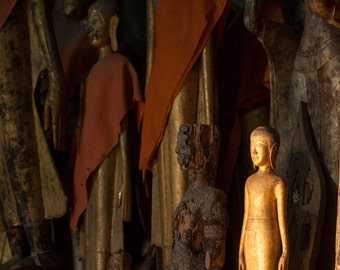 Street Photography, Fine Art Print, Buddhist Temple,Luang Prabang,Laos,Buddha,Wall Art,Travel Photography,Maadat, 4x6,8x12,12x18,16x24,20x30