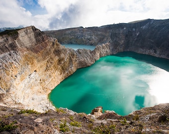 Nature photography,Fine Art Print,Kelimutu,Lake,Green,Wall Art,Travel Photography,Maadat,Volcano,Crater,Indonesia,4x6,8x12,12x18,16x24,20x30