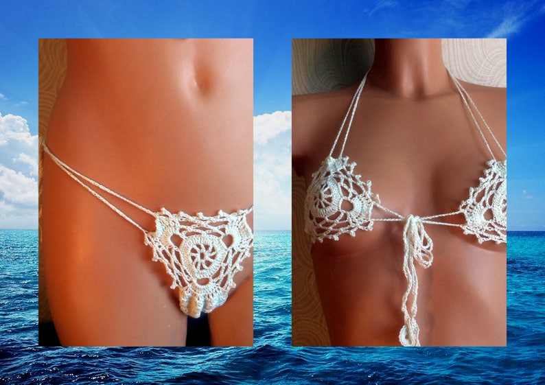Extrem mikro-stringbikini, sexig bikini, liten mikro-stringbikini, fräck bikini, stringbikini, erotisk bikini, erotiska underkläder bild 1