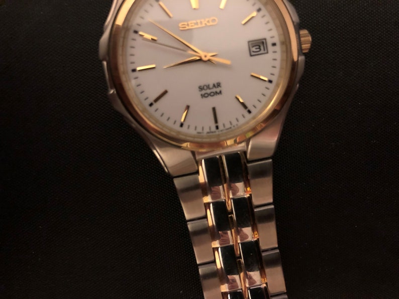 seiko solar two tone