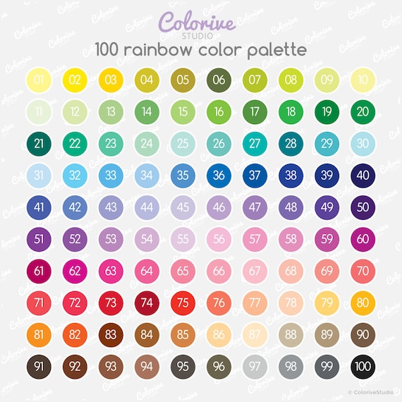 100 Pentagon Clip Art in Rainbow Colors Basic Regular Pentagon