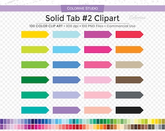 100 Planner Tabs Clipart, Divider Tabs Clipart, Sticky Tabs PNG, Rainbow Tabs, Personal and Commercial Use
