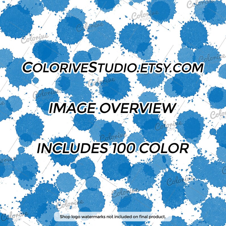 Watercolor Splatters digital paper 100 rainbow colors water colour drop splash background textures bright pastel printable scrapbook papers image 2