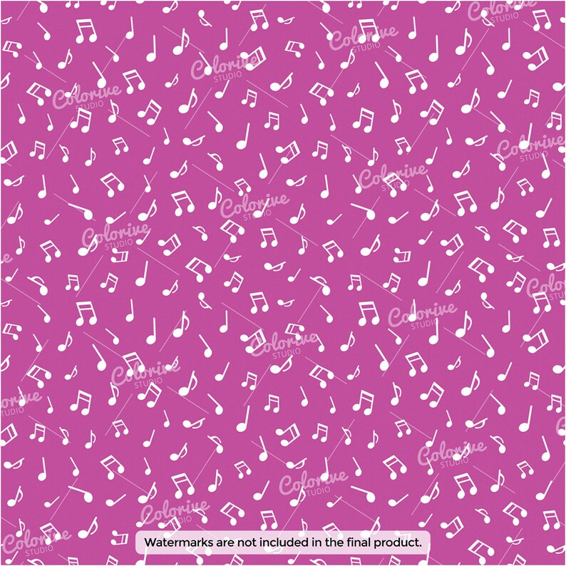 Musical Notes Digital Paper: 100 Rainbow Colors (PDF Download) - Etsy